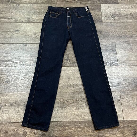 Vintage Marithe Francois Girbaud Selvedge Dark Blue Jeans Women's Sz 12 - 32x34 - Picture 1 of 10